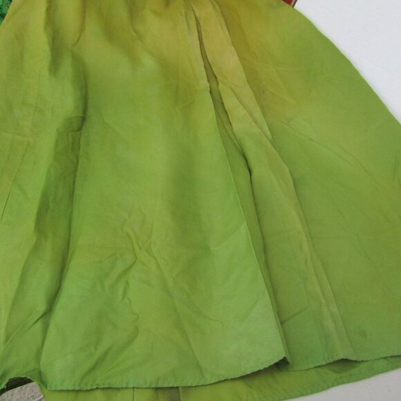 VTG 60s KELLY GREEN LACE Retro MOD M L Mad Men Demure Maxi Fairy Party dress - Picture 9 of 12